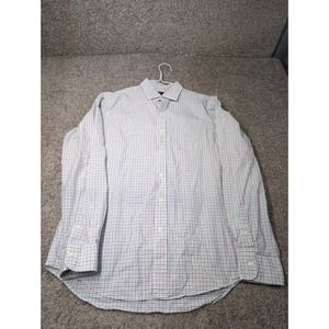 Polo Ralph Lauren Mens Large Tattersall Plaid Button Down Shirt Pink Green Blue